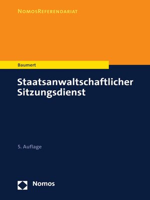 cover image of Staatsanwaltschaftlicher Sitzungsdienst
